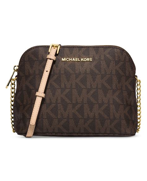 michael kors cindy large dome crossbody brown|MICHAEL Michael Kors Cindy Large Dome Crossbody.